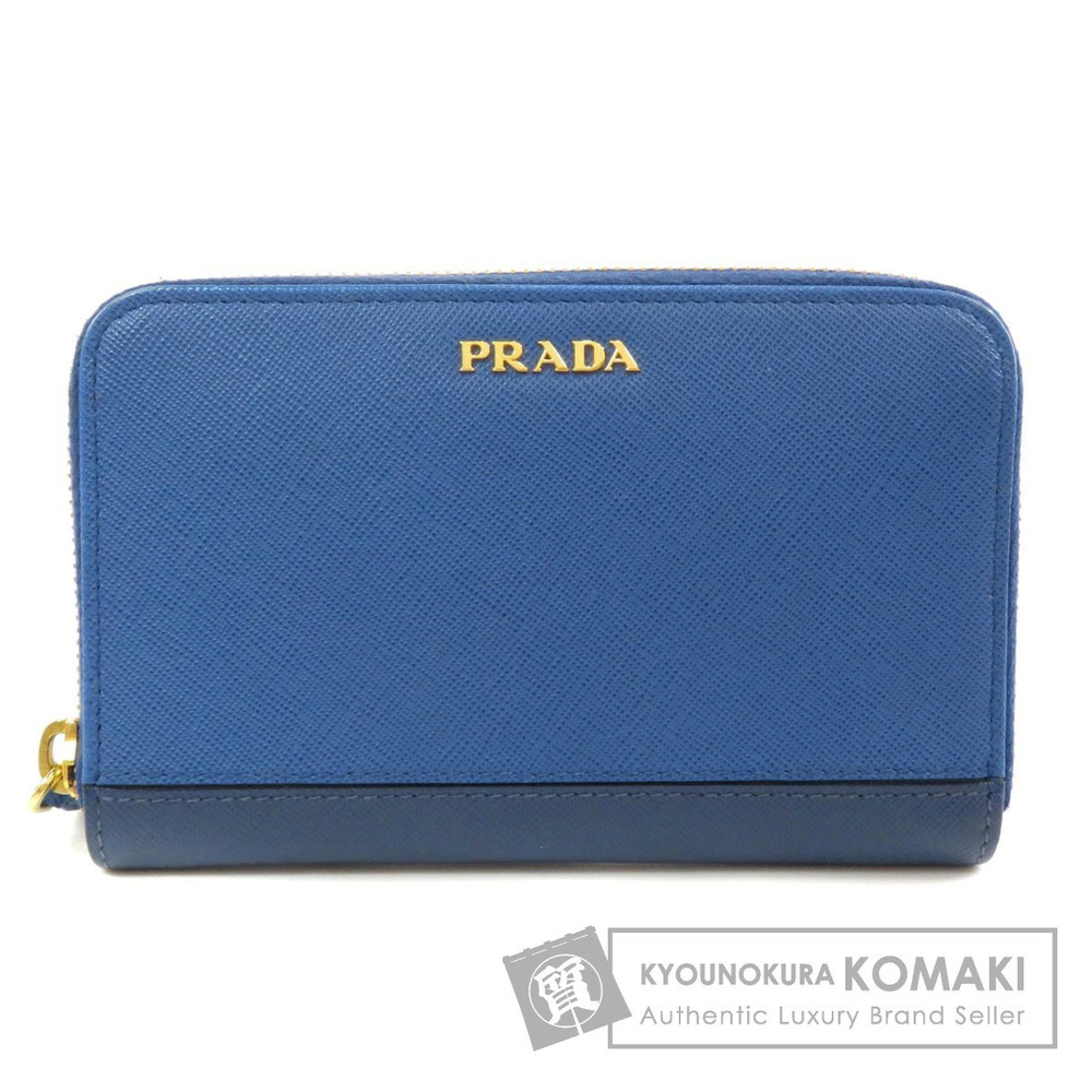 Prada motif long Wallet leather